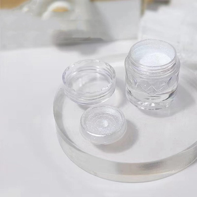 GZMAYUEN 2 Boxes White Pearl Chrome Nail Powder, Moonlight Mirror Effect Metallic Powders Aurora Magic Pearlescent Nail Powder for Manicure Decorations