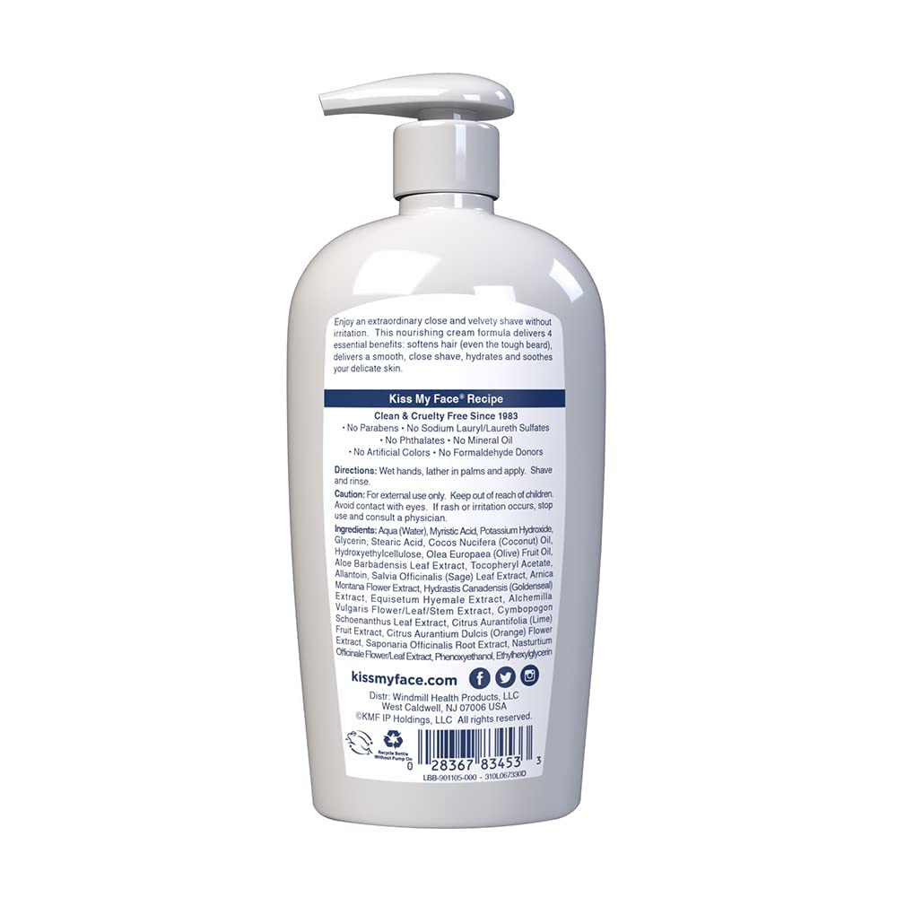 Moisture Shave Cream - Fragrance-Free 4-In-1 Pump, 11 Oz | Pack of 3