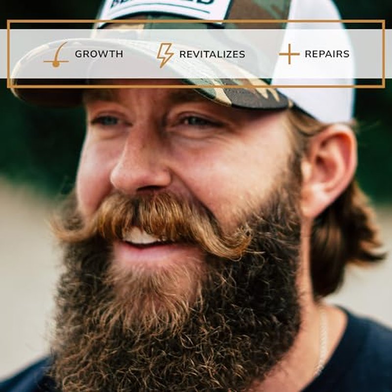 Live Bearded Beard Boost - Beard Growth Vitamins for Men with Biotin, Collagen, Silica, Fo-Ti Root - Facial Hair Growth for Men, Made in The USA | 60-Day Supply
