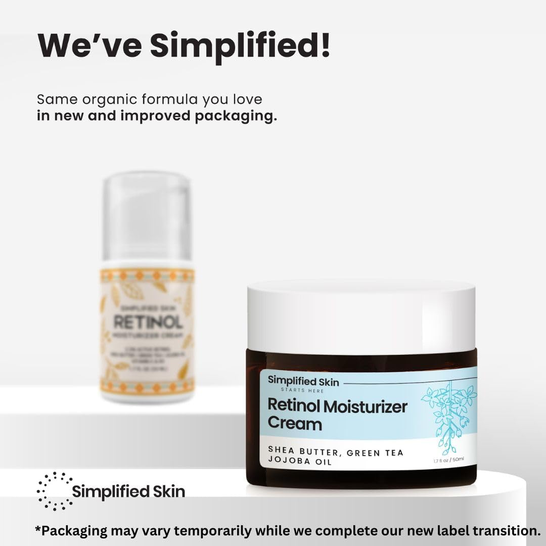 Simplified Skin Retinol Cream for Face, Anti-Aging Moisturizer