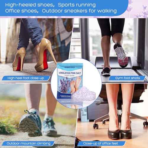 20 Pack Himalayan Pink Salt Feet Soak lavender foot soaking Pedicure kit Supplies for Foot Spa Foot Soak Salts with Epsom Salt for Soaking Lavender Pedicure kit Callus Remover