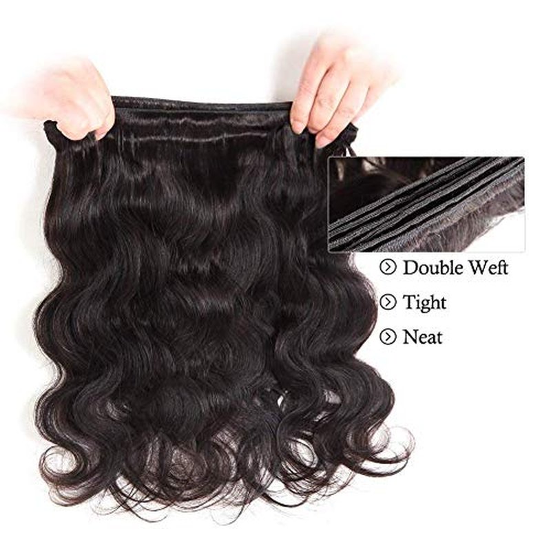 12A Human Hair Bundles Body Wave Bundles Human Hair Raw Human Hair Bundles Virgin Bundles 100% Unprocessed Weave Bundles Human Hair Extensions Natural Color 26 Inch