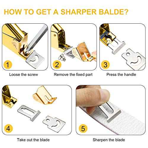 Mudder Acrylic Nail Clippers Kit False Nails Tips Cutter Professional Cuticle Trimmer Nipper Cutter Pusher Remover Stainless Steel Manicure Pedicure Art Tools Set Salon Home(Golden)