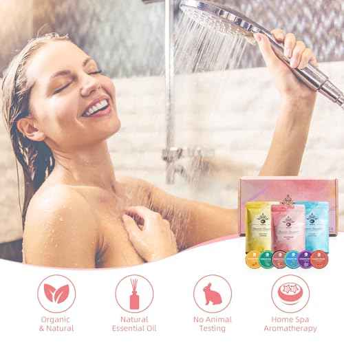 Shower Steamers Aromatherapy, 24-Pack Shower Bombs Birthday Gifts for Women, Christmas Stocking Stuffers Gifts with Eucalyptus Mint Lavender Watermelon Grapefruit Tangerine Essential Oils