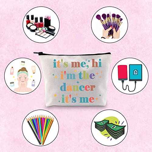 TSOTMO Canvas Zippered Cosmetic Bag for Dancers