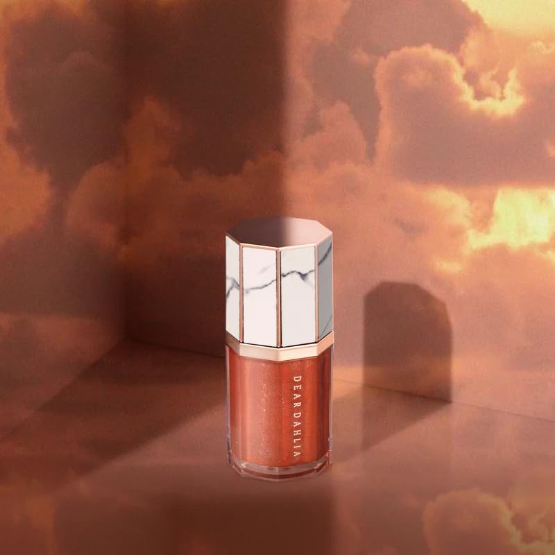 DEARDAHLIA Paradise Aurora Shine Lip Treatment - Vegan Hydrating Lip Care for Sensitive Skin | Bronze Sky, 0.21 fl oz