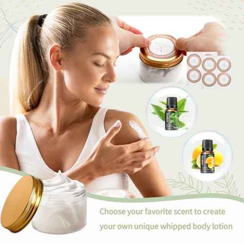 Body Butter Making Kit- Shea Butter Lotion Making Kit, DIY Crafts for Adults with Coconut Oil, Organic Shea Butter Natural Whipped Coconut Oil Body Butter Maker Skin Care Gifts for Women