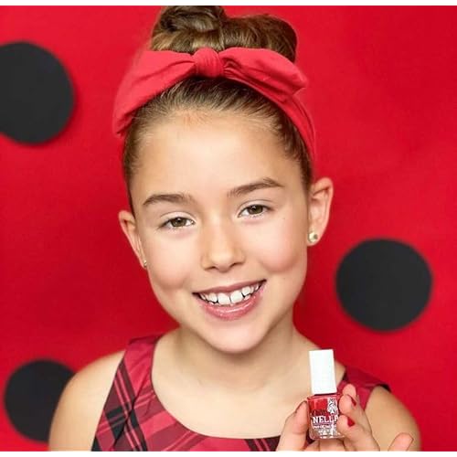 MISS NELLA CHRISTMAS SPARKLE- Peel Off, Odour Free, Water Base & Safe for kids nail polish pack of 3- green (glitter), red & gold (glitter)