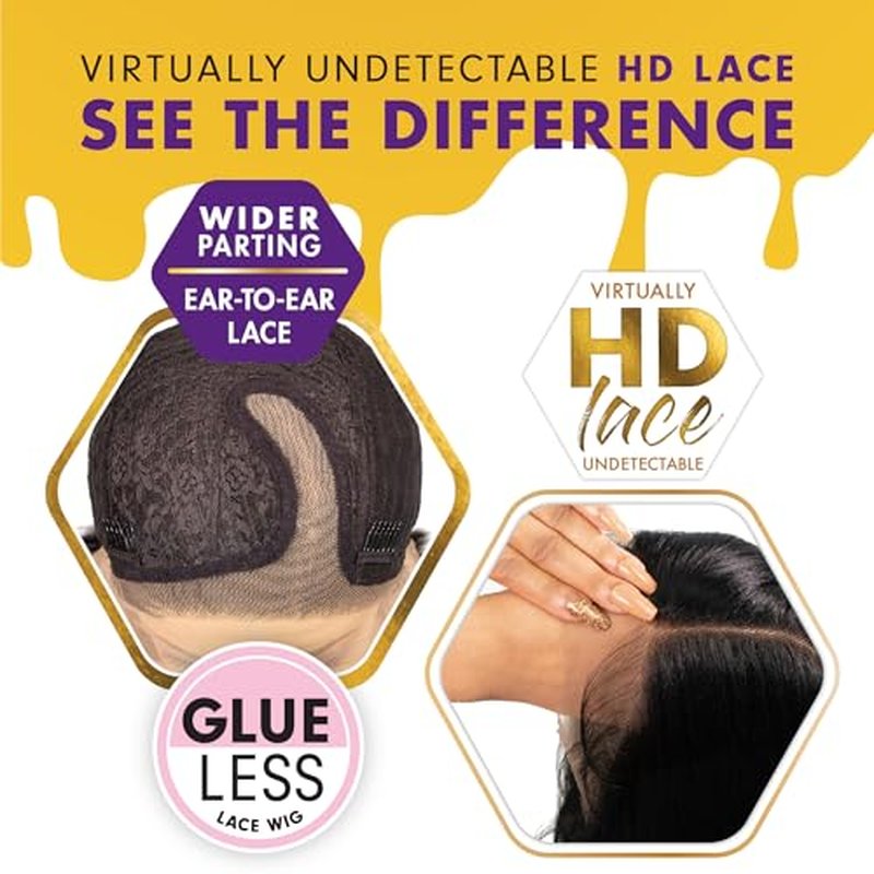 Sensationnel Butta Lace Wigs - Unit 7 Extra Wide 5 Inch Deep Parting Synthetic Preplucked Hairline Glueless Lacefront (FLAMBOYAGEBLONDE)