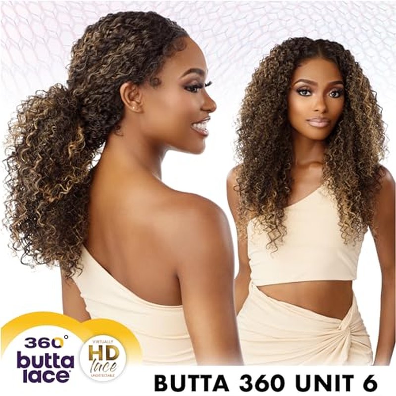 Sensationnel Butta 360 Lace Wigs - Unit 6 Wider Parting 360 Degree Lace Glueless Synthetic Preplucked Hairline (TH2/27)