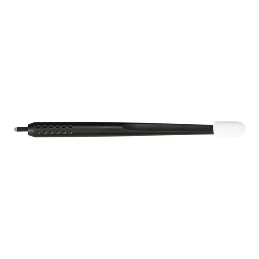 PACK OF 10 - Mellie Microblading Disposable Microblading Pen with Pigment Sponge Disposable Tool For Creating Eyebrows Microblading Supplies (Black, U18 .18mm)