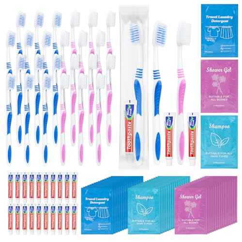 twoworld Hygiene Kits for Homeless in Bulk,Homeless Care Package Basic Toiletry Set Travel Toiletry Bulk for Men Women Charity Air Bnb Charity 20