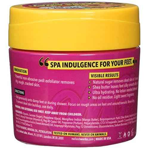 NAIL-AID Cracks Away 1 Minute Pedi Exfoliator, Clear, Mango, 7.0 Fluid Ounce