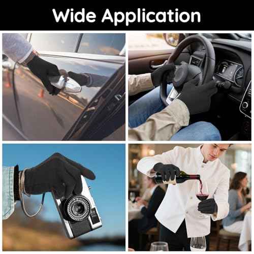 Segbeauty 8 Counts Elastic Black Lotion Gloves Overnight for Women, 4 Pairs Moisturizing Hand Cotton Gloves for Men with Elastic Band, Moisture Glove for Sleeping Working, Soft Sleep Lotion Mitt Glove