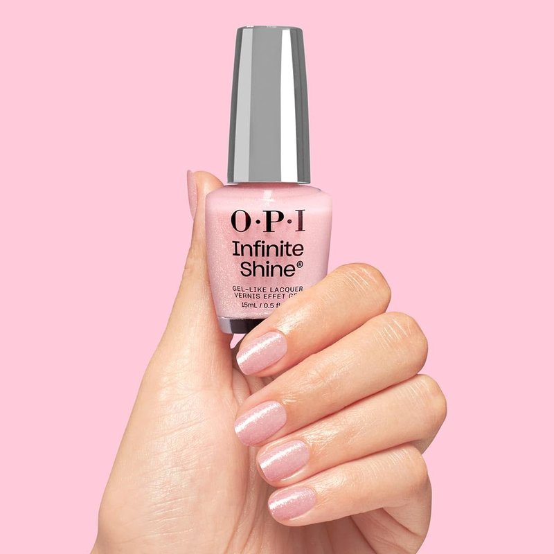 OPI Infinite Shine Sneak a Pink | Sheer Pastel Pink Shimmer Long Wear Gel Like Nail Polish | OPI'm Dreaming Collection
