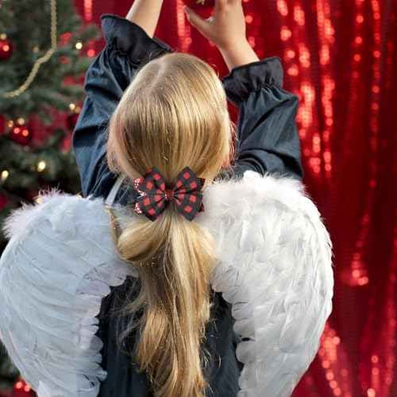 4in Christmas Glitter Buffalo Plaid Hair Bow Clips for Girls Red Black Xmas Grids Checkered Ribbon Alligator Barrettes Hairpins Party Dress Decor Accessories Teens Kids Favor Gift