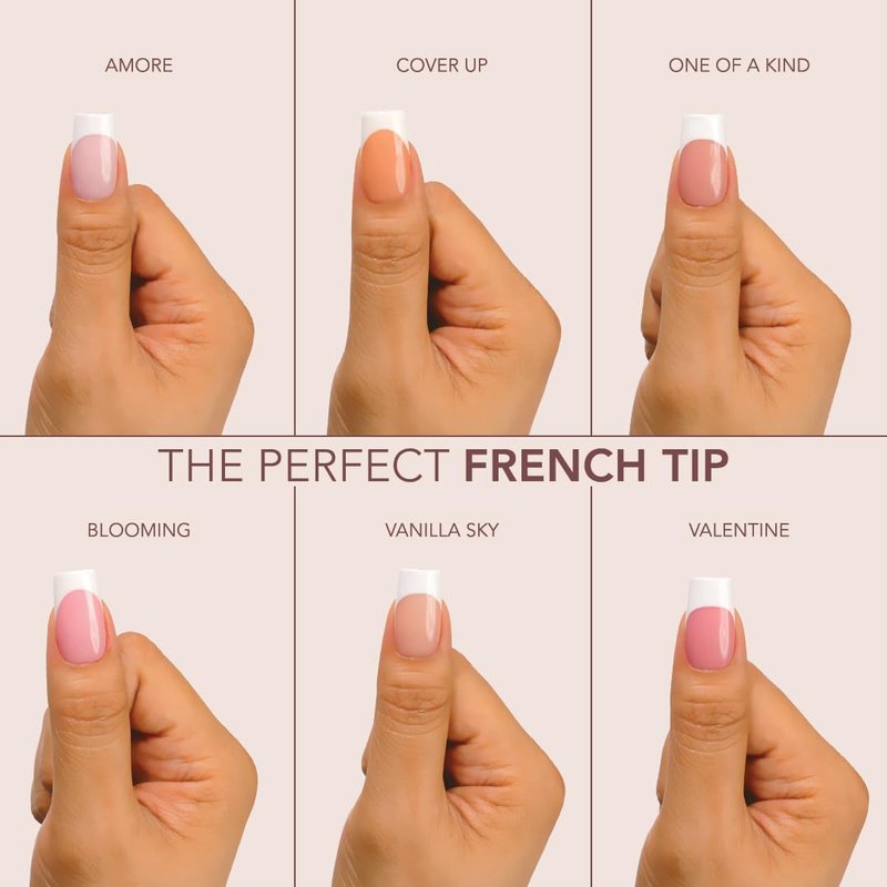 Kiara Sky Professional Nails *NEW* Cover Gelly Tip Case Soft Gel Nail Extensions (Short Almond - Amore)