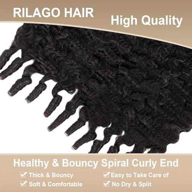 Burmese Curly Bundles Human Hair 18 20 22 Inch 12A Water Wave 3 Bundles 100% Unprocessed Quick Weave 3c4a Deep Wave Bundles with Spiral Curly End Real Human Hair Extensions Natural Black