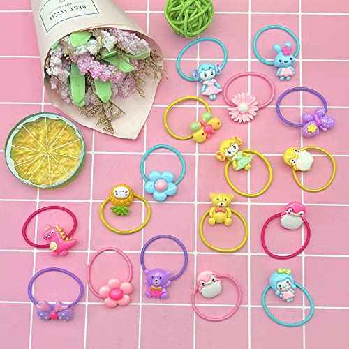 AMMY Hair Tie, 100 Pcs Hair Bands for Girls, Toddler Hair Ties, Colorful Hair Accessories, Ponytail Holders for Kids, Infant Girls, Children