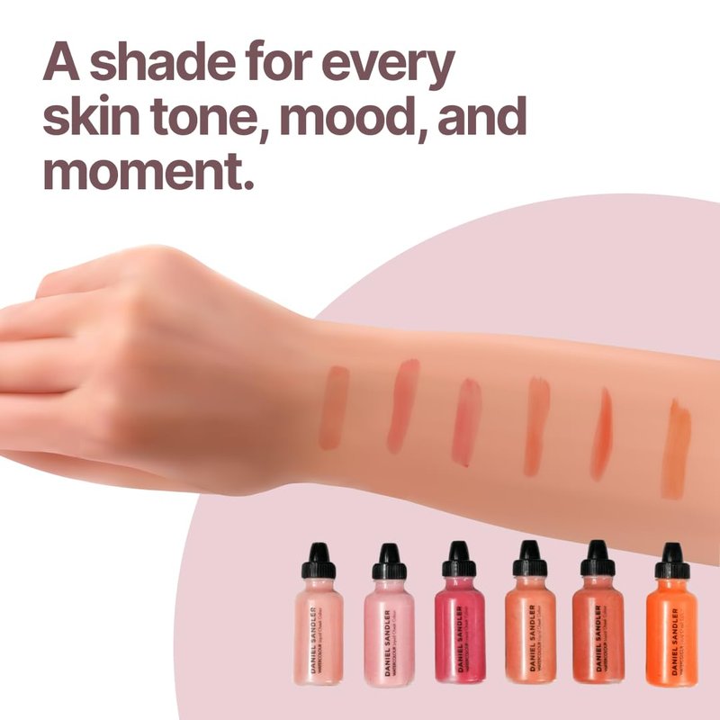 Daniel Sandler Watercolour Liquid Illuminator - Glow 15ml | Shimmer Blush & Highlighter for Cheeks & Lips, Oil-Free, Lightweight, Buildable