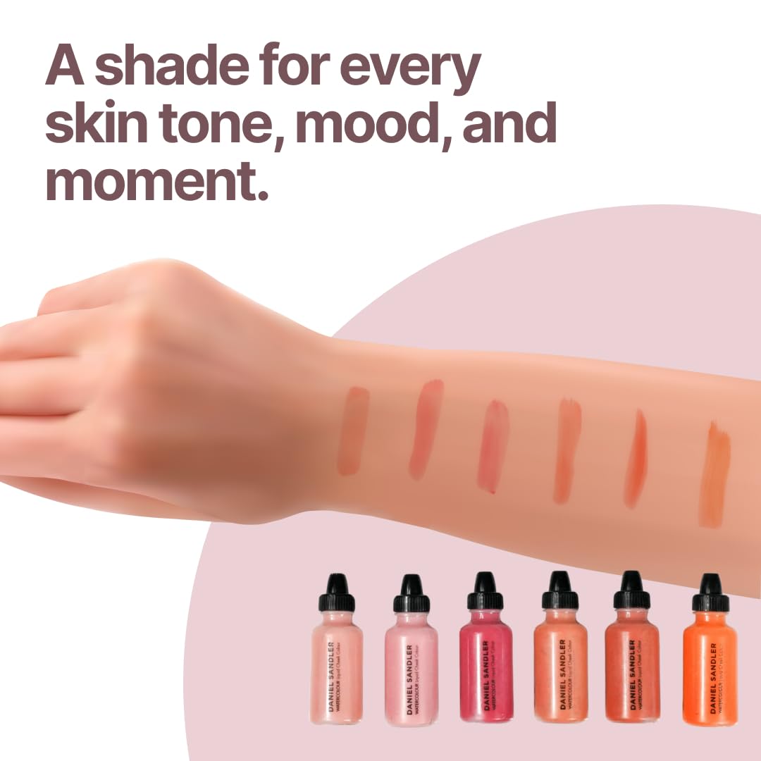Daniel Sandler WATERCOLOUR LIQUID ILLUMINATOR 'ELEGANCE' 15ml – Liquid Shimmer Makeup, Highlighter – Oil-Free, Lightweight, Buildable & Long-Lasting for Cheeks, Lips