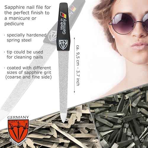 3 Swords Germany - brand quality 3 piece manicure pedicure grooming kit set for professional finger & toe nail care tool clipper fashion leather case in gift box, Made by 3 Swords (762)