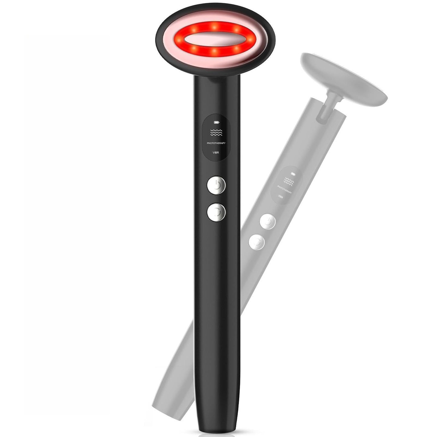 OUJEALEE Handheld Light Therapy Wand, Red Light Therapy for Face and Neck, Blue Led Facial Sculptor Rejuvenation Eyes & Face Massager Tool