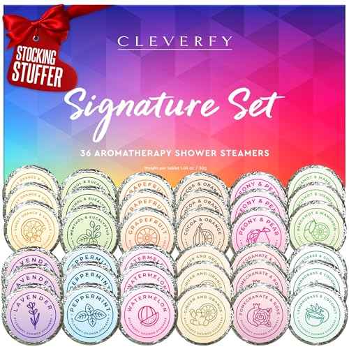 Cleverfy Shower Steamers Aromatherapy ? Stocking Stuffers for Teen Girls, Women and Wife ? Christmas Gifts for Teens and Women ? White Elephant Gifts for Adults ? 36 Tablets