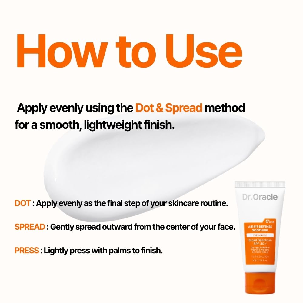 Dr. Oracle Air Fit Defense Sunscreen SPF 40+ Niacinamide 1.69 fl oz