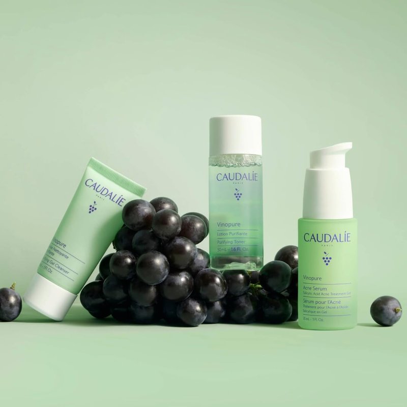 Caudalie Vinopure Acne Serum for Acne-Prone Skin - Treat & Prevent Blemishes | Includes 2 Free Travel Sizes