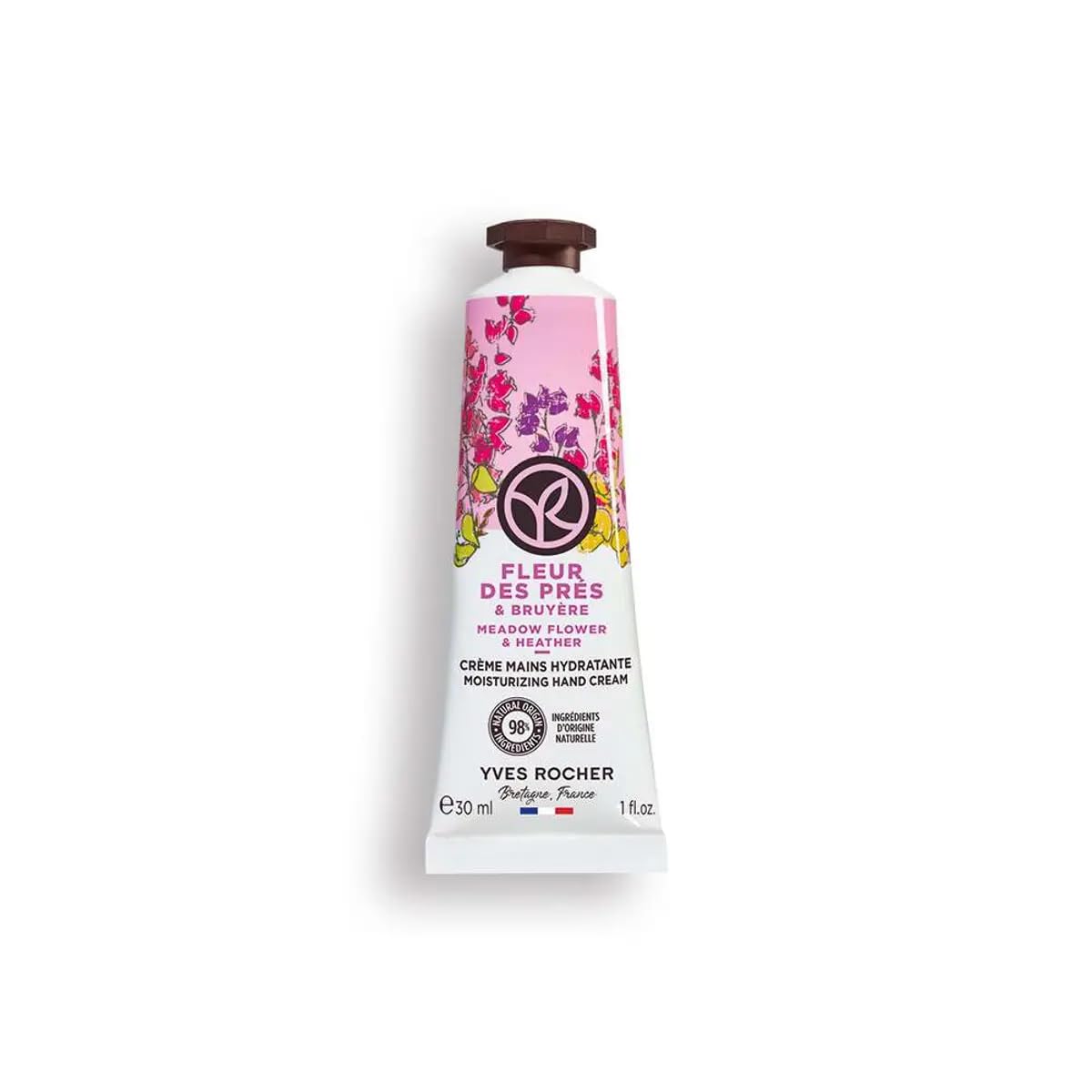 Yves Rocher Raspberry Peppermint Hand Cream - 30ml Moisturizer for Soft Skin