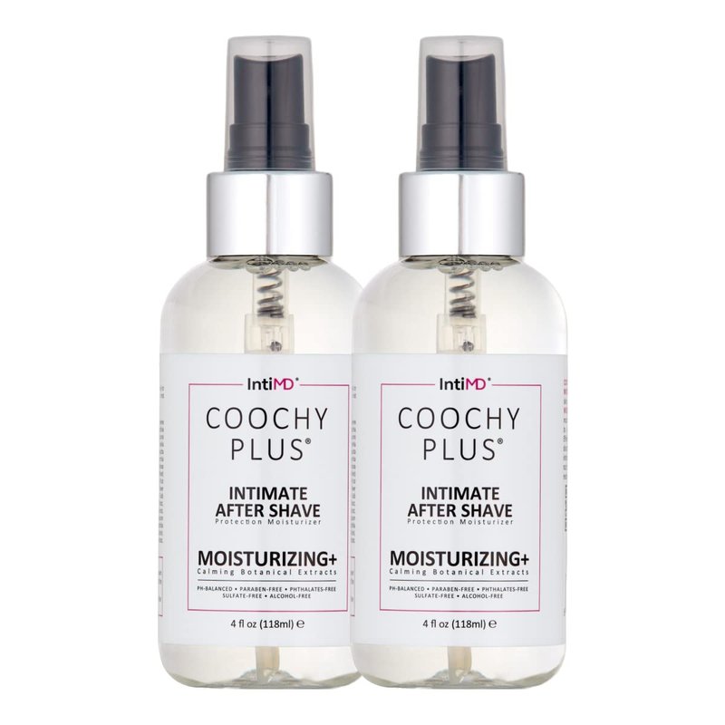 IntiMD COOCHY Intimate After Shave Moisturizer - Soothing Mist for Razor Burns & Ingrown Hairs | 2 Pack