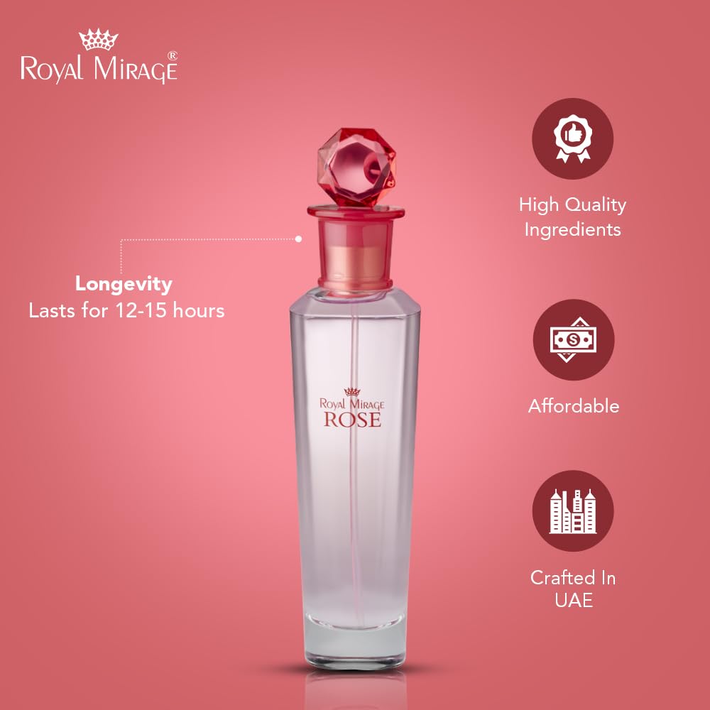Royal Mirage Sandalwood Eau de Toilette for Women - Premium Woody Floral Perfume 100ml with Jasmine & Vanilla - Long-Lasting Feminine Fragrance Spray - Sustainable Luxury EDT Made in USA