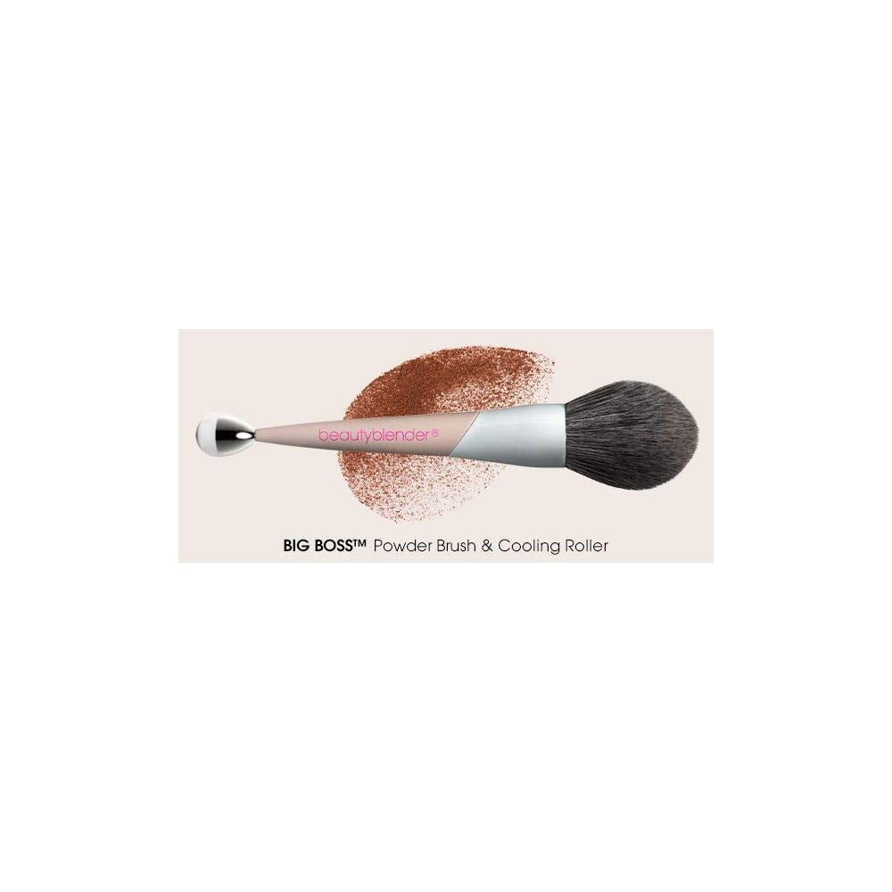 beautyblender BIG BOSS Makeup Powder Brush & Cooling Roller for Blush, Bronzer and Foundation. Vegan, Cruelty Free and Made in the USA