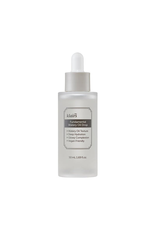 DearKlairs Fundamental Watery Oil Drop – Korean Water-Based Serum with Green Tea, Ceramide, Peptides & Squalane, Hydrating Facial Oil for Glowing Skin, Vegan, Sensitive Skin Friendly, 1.69 Fl Oz