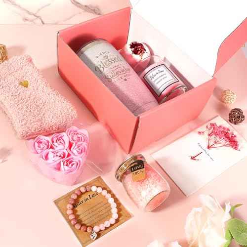 Sister in Law Gifts, Best Sister in Law Birthday Gifts, Mother's Day, Wedding Or Thanksgiving Day Best Gifts for Sister-in-Law, Sister-in-Law Spa Gift Basket Set