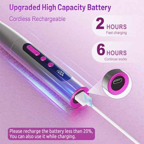 Electric Nail Drill Professional, 35000RPM Cordless Acrylic Nail Kit for Nail Polish Remover, Electric Nail File Buffer Grinder, Nail Filer Electric Manicure and Pedicure kit (Matte Gray)