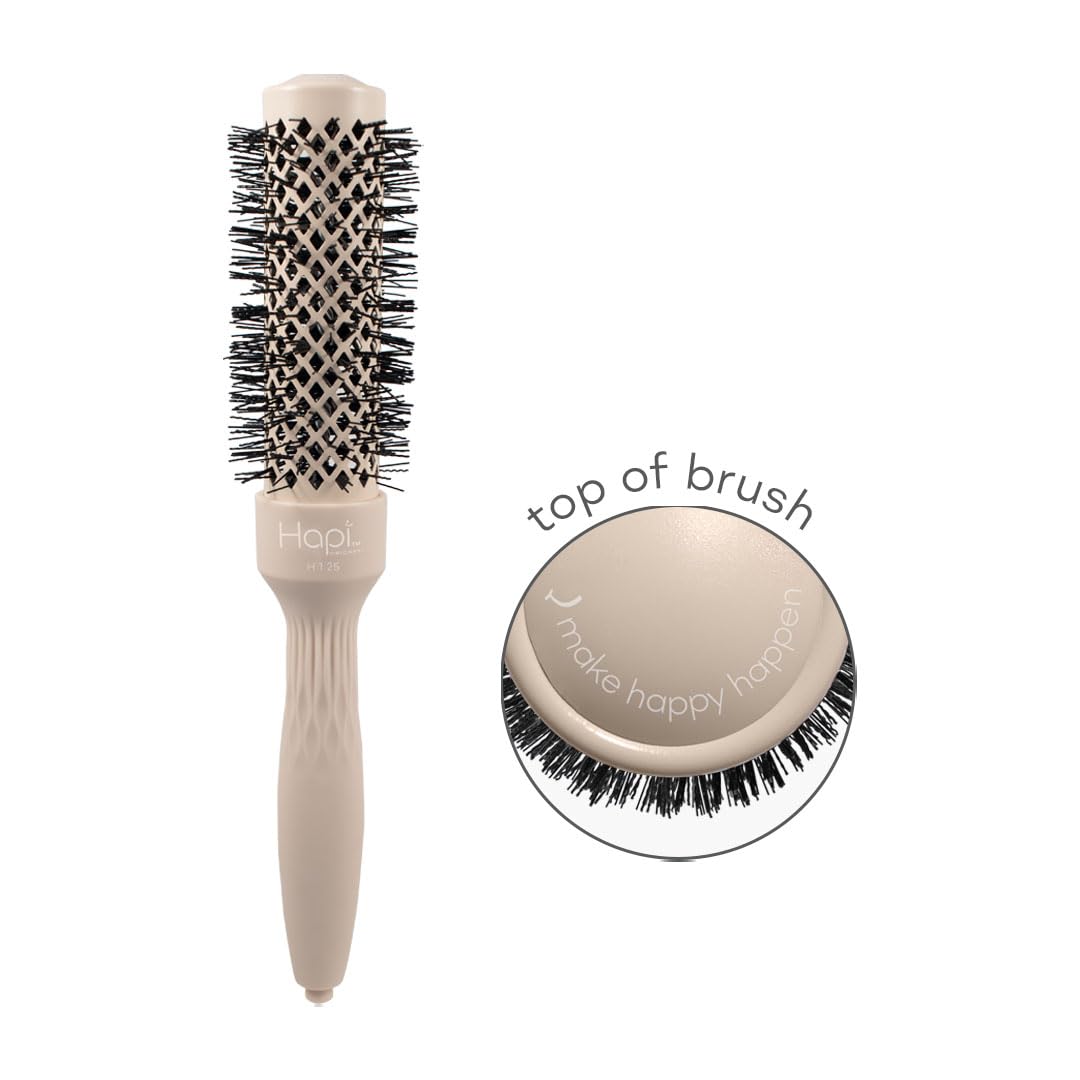 Cricket Hapi High Heat Harmony Thermal Brush, 1.25", Beige