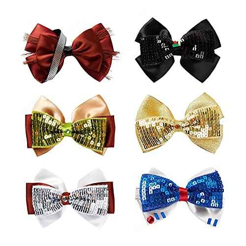 Little Girls Hair Bow Clips 6pc Wars Birthday Party Halloween Hair Accessories 4 Inch