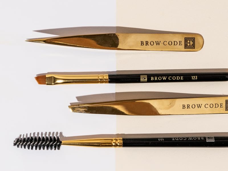 Brow Code Define & Line Brush - Precision Eyebrow Makeup Tool for Flawless Brows