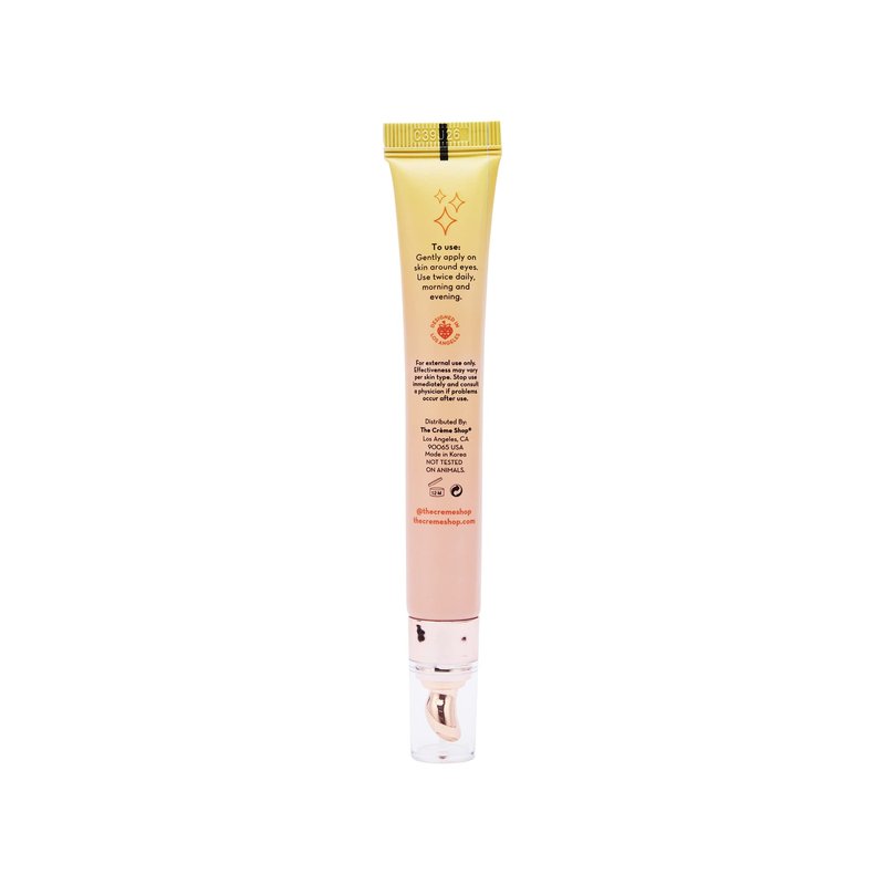 The Crème Shop Klean Beauty Awake Eye Crème, Vitamin C, Hyaluronic Acid & Caffeine, Dark Circles Under Eye Treatment (0.67 fl oz)