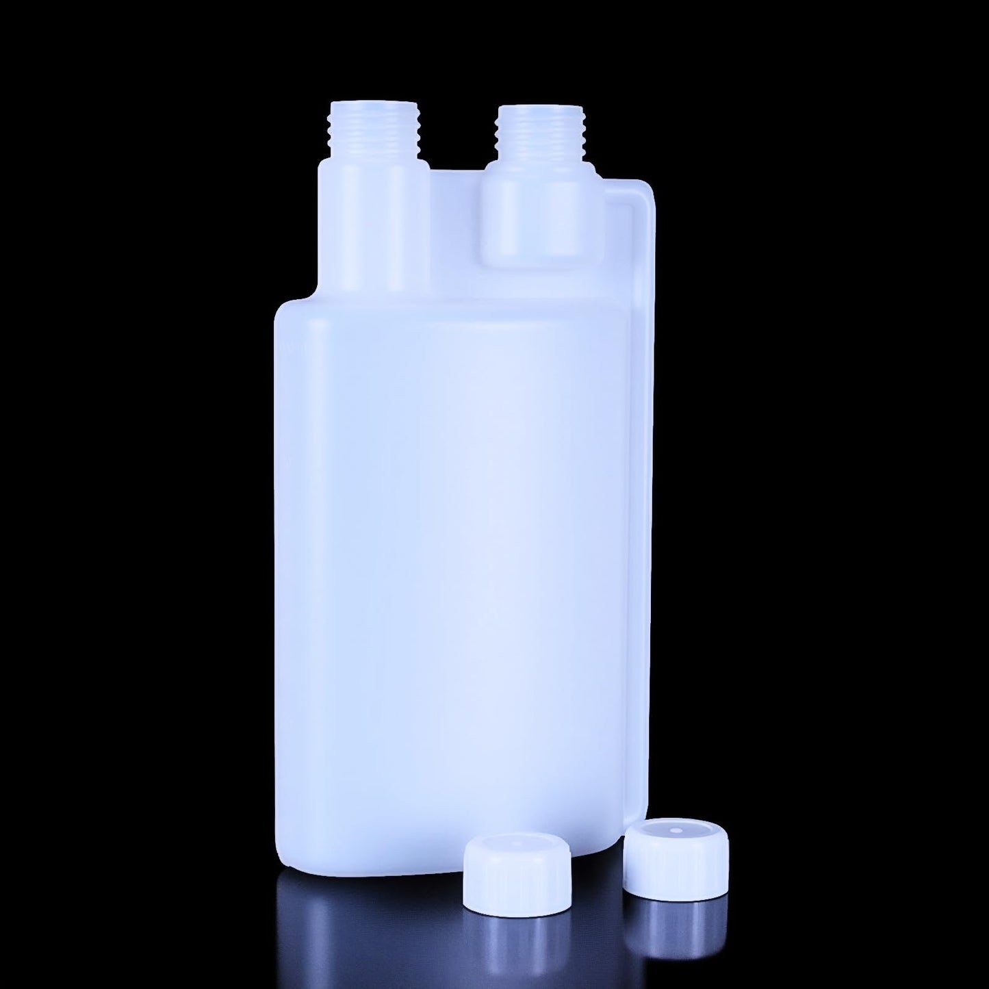 GOWARM 2 Pack Standard Squeeze Shot Bottle - HDPE Plastic Flask for Liquor, Portable Dispenser with Free Funnel (32OZ(1000ml) & 1.2OZ(30ml))