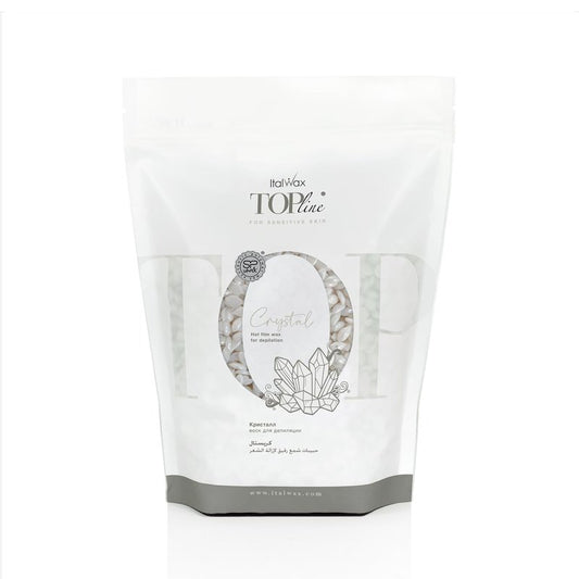 Italwax Top Line Crystal Hard Wax Beads 1.65 lb (750 g) – Ultra-Delicate Unscented Wax with No Colorants, Semi-Creamy Texture for Facial Areas, Professional Use – Made in Italy