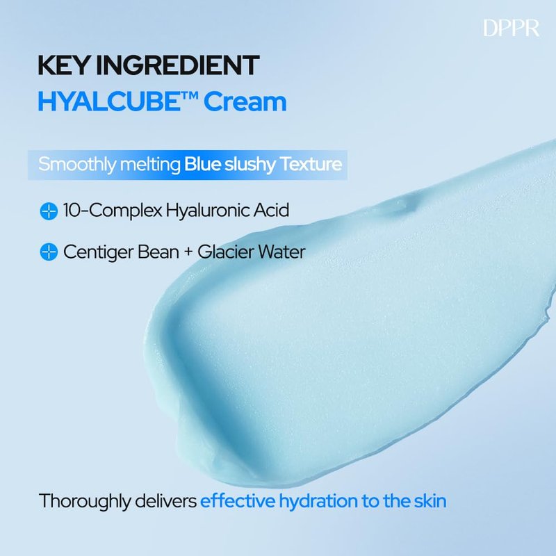 Hyalcube Flooding Cream - Korean Face Moisturizer for All Skin Types | Deep Hydration & Glowy Skin, 3.38 fl. oz / 100ml