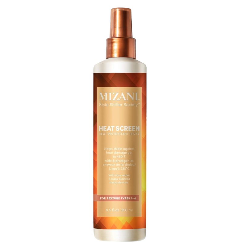 Mizani Heat Protectant Spray - Anti-Frizz & Glossy Finish for Curly, Coily Hair | 8 oz
