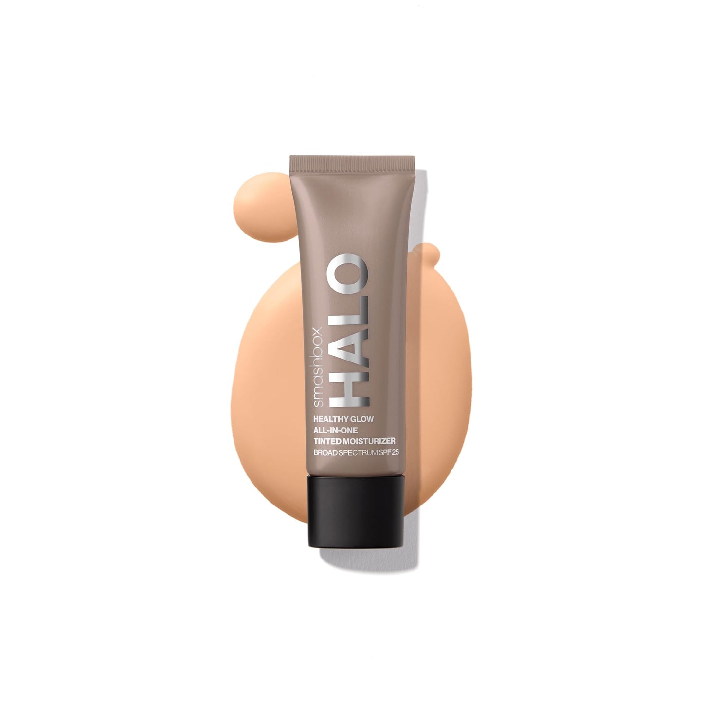 Smashbox Halo Healthy Glow Tinted Moisturizer with SPF 25 | 24-Hour Hydrating Skin Tint with Buildable Coverage and Dewy Finish | Hyaluronic Acid & Niacinamide for Face, Light Neutral, 0.41 Fl Oz