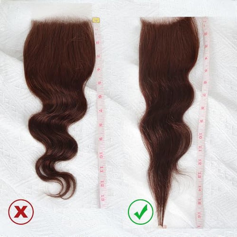 Brown color Body Wave Closure 4x4 Free Part Closure Brazilian Human Hair Closure Body Wave Lace Closure Virgin Human Hair HD Lace Chocolate Brown (18 Inch)