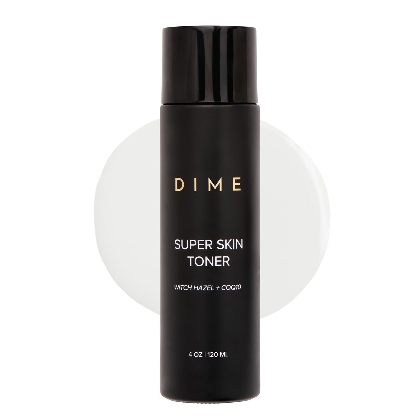 DIME Beauty Super Skin Toner - Alcohol-Free Witch Hazel Face Toner with CoQ10, Hyaluronic Acid & Cucumber Extract, Pore-Tightening Brightening Antioxidant Toner, 4 oz / 120 ml