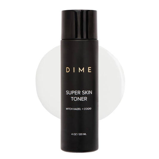 DIME Beauty Super Skin Toner - Alcohol-Free Witch Hazel Face Toner with CoQ10, Hyaluronic Acid & Cucumber Extract, Pore-Tightening Brightening Antioxidant Toner, 4 oz / 120 ml