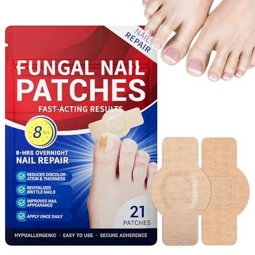 Toenail Fungus Treatment Extra Strength - 21 Pcs Fungal Nail Patches, 8-Hour Firm Adhesion, Nail Repair for Damaged Nails, Overnight Renewal for Men and Women